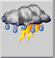Light thunderstorm, Rain, Overcast